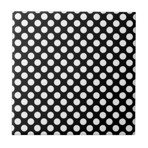 Black and White Polka Dot Pattern, Spotty Tile