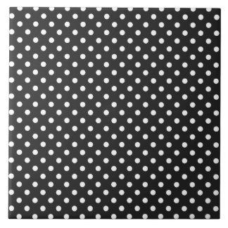 Black and White Polka Dot Pattern Tile