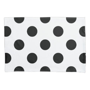 Black and White Polka Dot Pillowcase