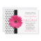 Black and White Polka Dot Pink Daisy Wedding