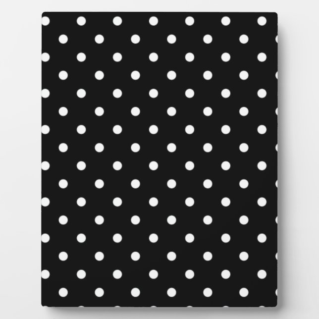Black And White Polka Dot Plaque (Front)