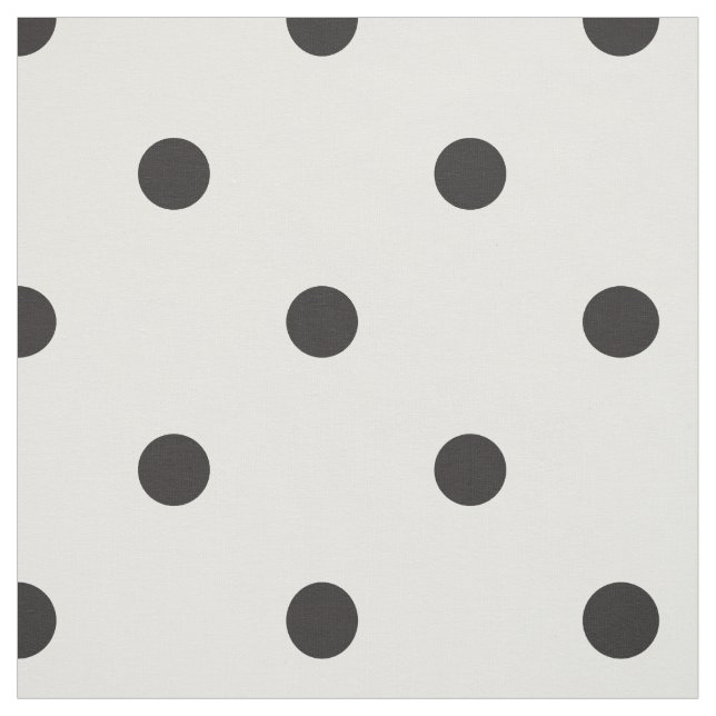 Black and White Polka Dot Pretty Pattern Fabric (Swatch)