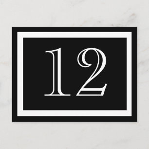 Black and White Polka Dot Table Number Cards