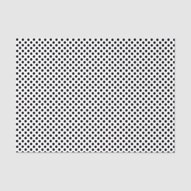 Black and White Polka Dot Tissue Paper (Front)