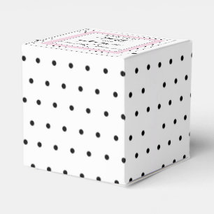 Black and White Polka Dot Wedding Favour Box