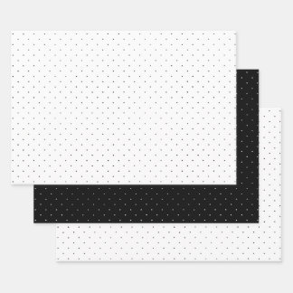Black and White Polka Dot Wrapping Paper Sheet