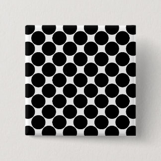 Black and white polka dots 2. 15 cm square badge