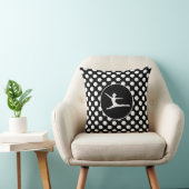 Black and White Polka Dots; Ballet Cushion (Chair)