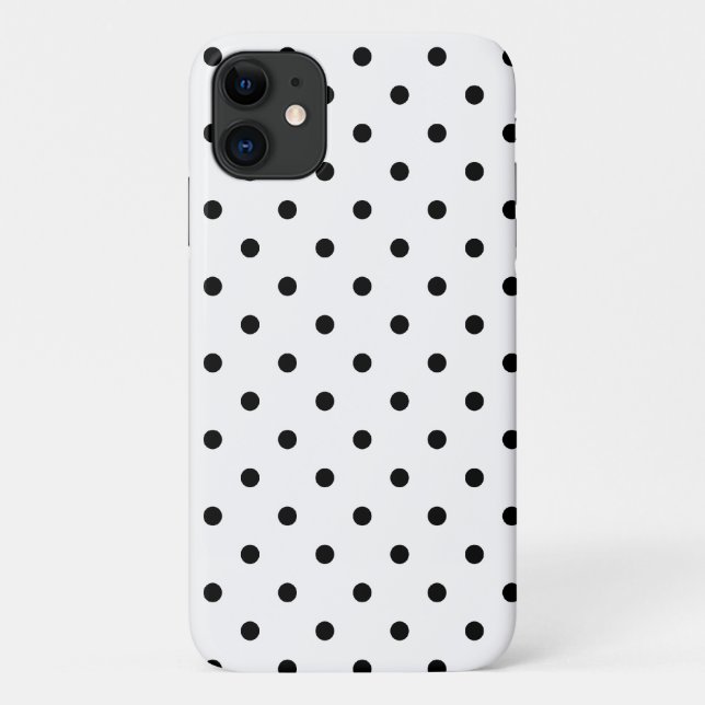 Black and White Polka Dots Case-Mate iPhone Case (Back)