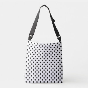 Black and White Polka Dots Crossbody Bag