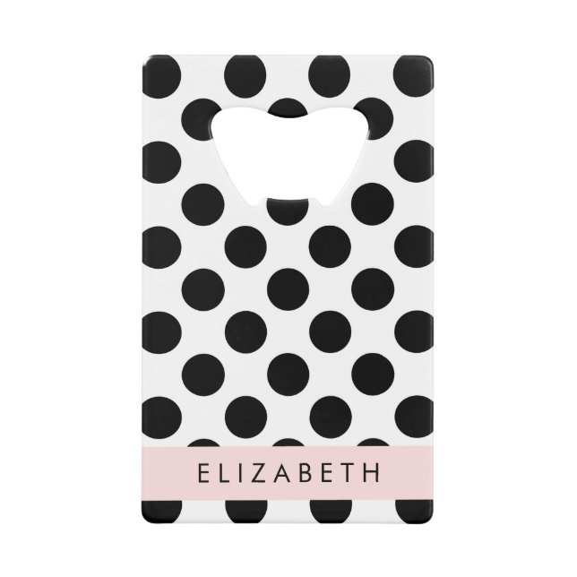 Black and White Polka Dots, Dotted, Your Name (Front)