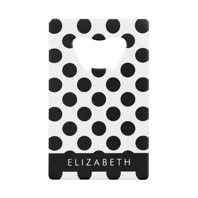 Black and White Polka Dots, Dotted, Your Name (Front)