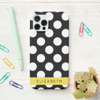 Black and White Polka Dots, Dotted, Your Name