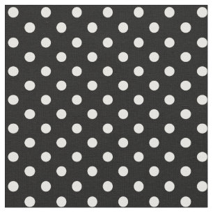 Black and White Polka Dots Fabric