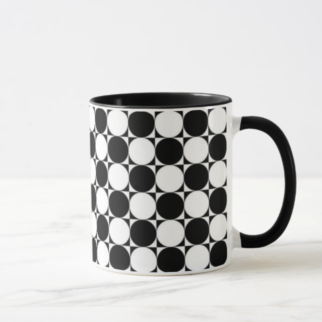 Black and White Polka Dots Mug (Right)