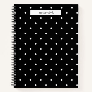 Black and White Polka Dots Notebook