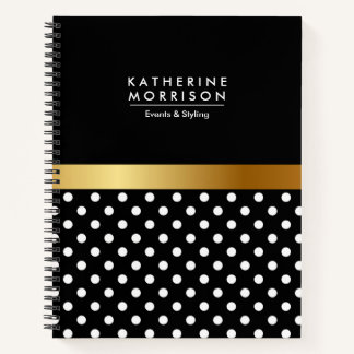 Black and White Polka Dots Notebook