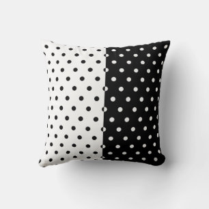 Black and White Polka Dots Pillow