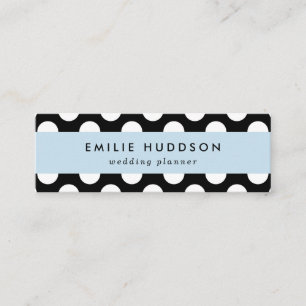 Black and White Polka Dots, Polka Dot Pattern Mini Business Card