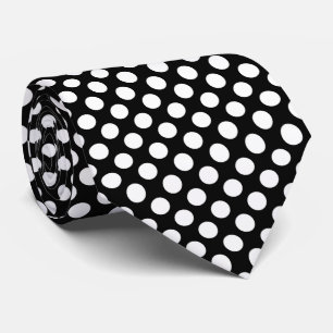Black and White Polka Dots, Polka Dot Pattern Tie