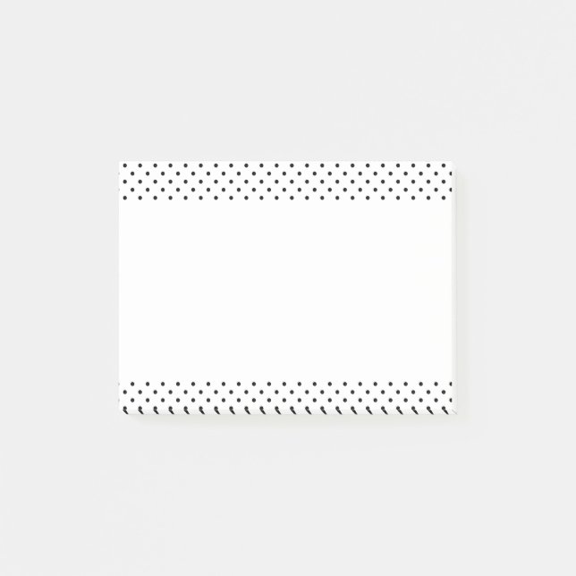 Black and White Polka Dots Post-it Notes (Front)