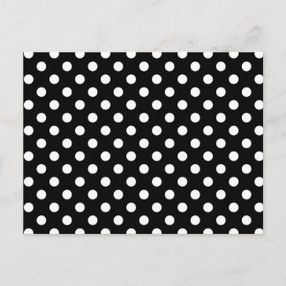 Black and White Polka Dots Postcard
