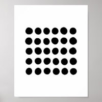 Black and white polka dots. Simple geometric