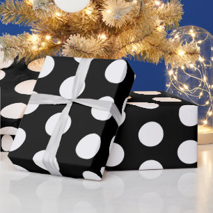 Black and white Polka dots stylish Wrapping Paper