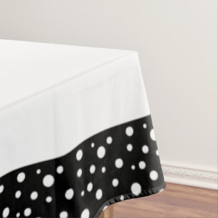 Black and White Polka Dots Tablecloth