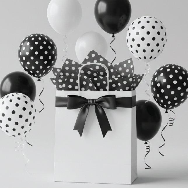 Black and White Polka Dots Tissue Paper (Creator Uploaded)