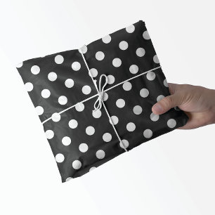 Black and White Polka Dots Tissue Paper
