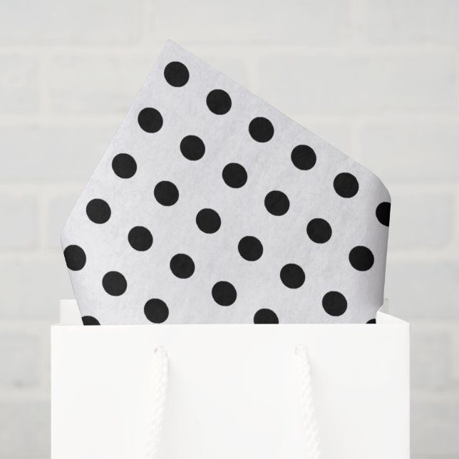 Black and White Polka Dots Tissue Paper (Gift Bag)
