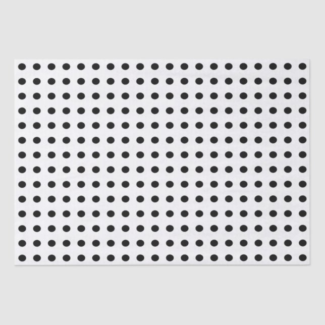 Black and White Polka Dots Tissue Paper (Front)