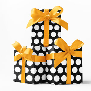 Black and White Polka Dots Wrapping Paper
