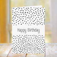 Black And White Polkadot Pattern Birthday