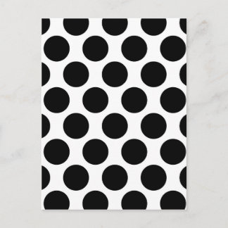 Black and White Polkadot pattern Postcard