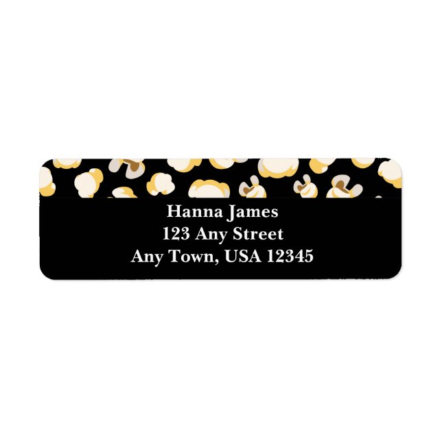 Black and White Popcorn Pattern Personalised (Front)