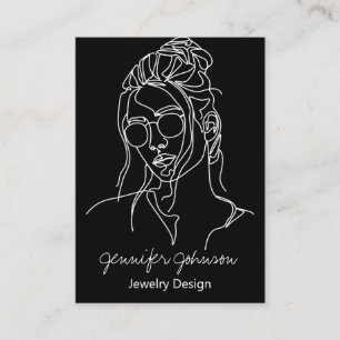 Black and White Portrait Business Card