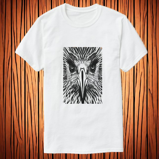 Black and white portrait of a eagle | AI Art  T-Shirt (Creator Uploaded)