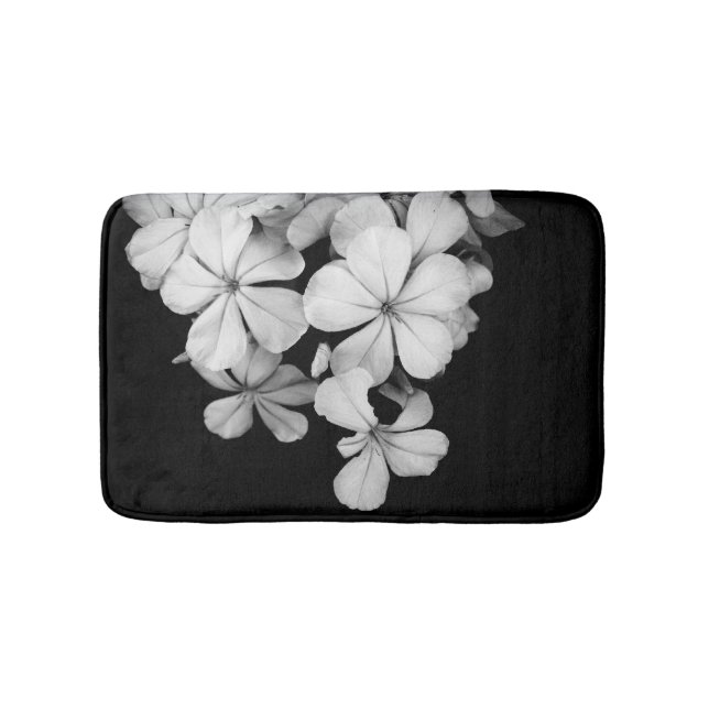 Black and White Postcard Design Bath Mat (Front)