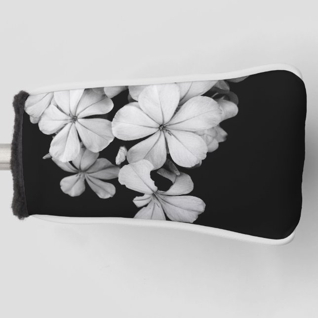 Black and White Postcard Design Golf Head Cover (Front)