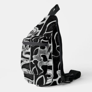 Black and White Print cut Sew Bag