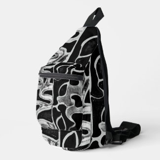 Black and White Print cut Sew Bag
