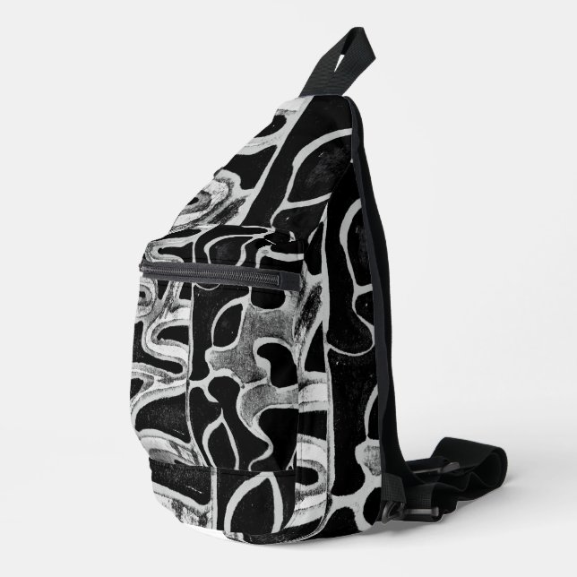 Black and White Print cut Sew Bag (Right Corner)