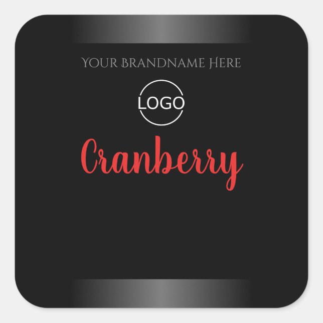 Black and White Product Label Red Decor Frame Logo (Front)