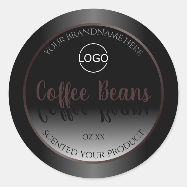 Black and White Product Labels Burgundy Frame Logo (Front)