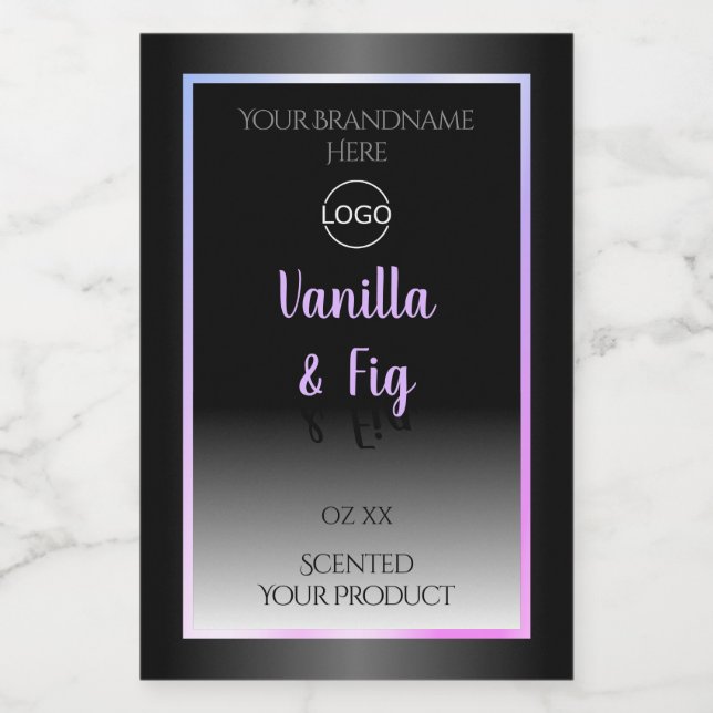 Black and White Product Labels Luminous Frame Logo (Single Label)