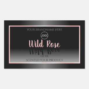 Black and White Product Labels Pink Frame Logo