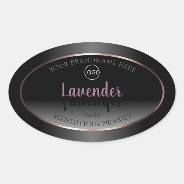 Black and White Product Labels Purple Frame Logo (Front)