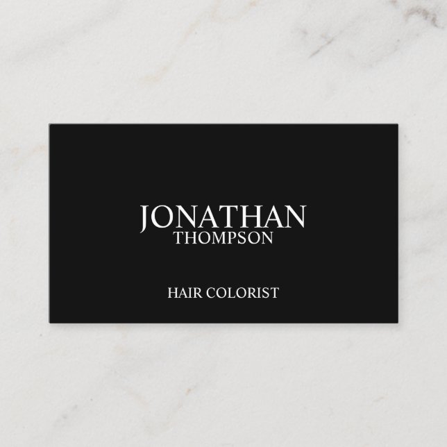 Black and White Professional Appointment Card (Front)
